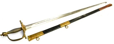 Lot 289 - A 1796 Pattern Heavy Cavalry Officer's Dress Sword, the 81 cm double edge blade with central fuller