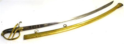 Lot 294 - An Early 19th Century German Cavalry Sword, the curved, fullered, single edge blade, length...