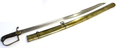 Lot 314 - A Good George III 1796 Pattern Light Cavalry Officer's Sword, the 88.5 cm pipe back, spear...