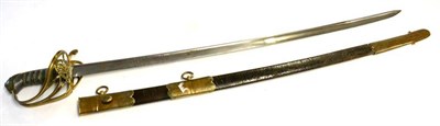 Lot 320 - An 1822 Pattern Infantry Officer's Sword, the single edge, pipeback blade etched with the...