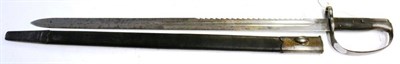 Lot 328 - An 1879 Pattern Martini Henry Sawback Sword Bayonet, the blade stamped War Department arrow,...