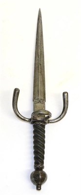 Lot 344 - An Italian Main Gauche in the 17th Century Style, with 25.5cm diamond section steel blade, the...