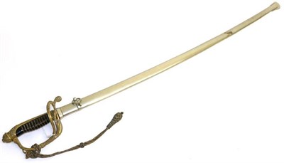 Lot 352 - A 20th Century Portuguese Military Dress Sword, the etched single edge blade, length 85 cm,...