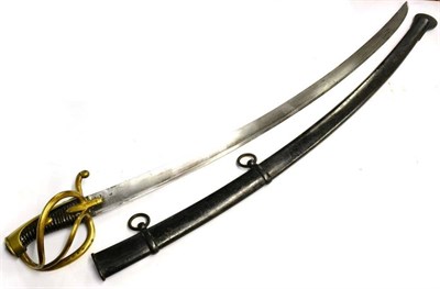 Lot 368 - An Early 19th Century French Light Cavalry Trooper's Sword, the curved, fullered, single edge...