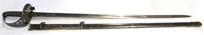 Lot 370 - An Edward VII 1886 Pattern Heavy Cavalry Officer's Undress Sword, the straight, part-fullered,...