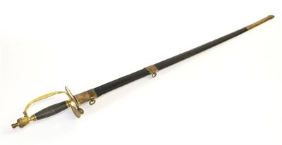 Lot 373 - A 1796 Pattern Infantry Officer's Sword, the 80.5cm single edge fullered steel blade half...