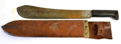 Lot 386 - An American Second World War Legitimus Collins & Co Machete, the 37cm steel blade stamped with...