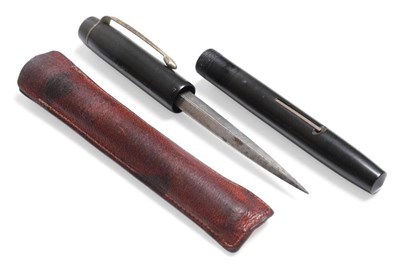 Lot 397 - A Special Operations Executive ";Assassin's"; Pen Dagger, in the form of a black bakelite...