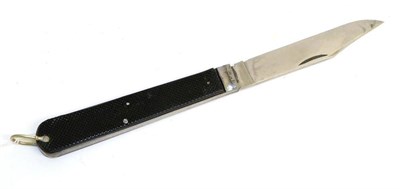 Lot 398 - A Special Operations Executive Folding Knife, with 14cm plain clip point steel blade, chequered...