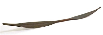 Lot 433 - A 19th Century Andamans Island Wood Bow, of paddle shape, each curved narrow leaf shaped panel with