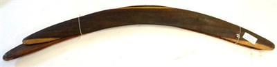 Lot 439 - Two Australian Aboriginal Large War Boomerangs, Darling River region type, 72cm and 75cm (2)