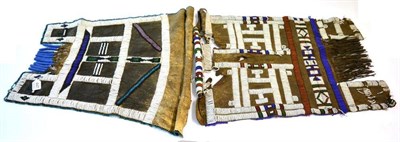 Lot 447 - An Early 20th Century Zulu Jocolo (Wedding Apron), made up of five beadwork panels of stylised...