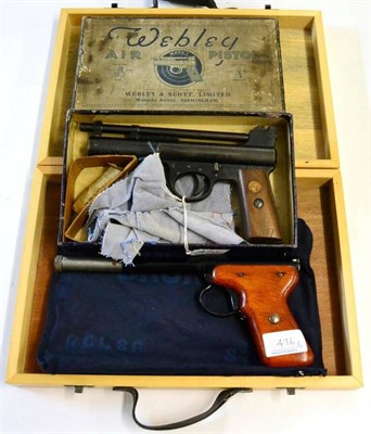 Lot 476 - PURCHASER MUST BE 18 YEARS OF AGE OR OVER A Webley Mark I Air Pistol, .177 calibre, numbered 47422