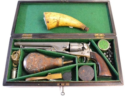 Lot 495 - A Colt Model 1860 Style Army .44 Calibre Six Shot Percussion  Revolver, with 20cm unmarked...