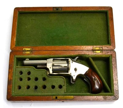 Lot 507 - A 19th Century US ";Defender"; .32 Calibre Rimfire Five Shot Revolver, chromium plated, 6cm...