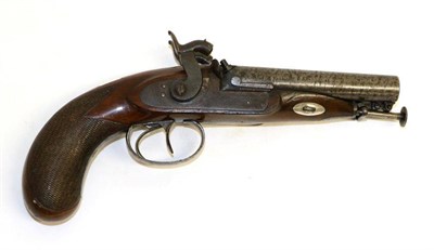 Lot 511 - A 19th Century 32 Bore Side by Side Double Barrel Percussion Pistol by F Stephenson, the 11.5cm...