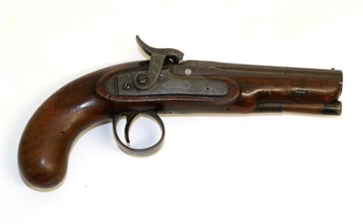 Lot 512 - A Good 19th Century Percussion Travelling Pistol by Riviere, London, the 10.5cm multi facetted...