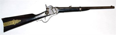 Lot 533 - A Sharp's Model 1855 British .577 Calibre Breech Loading Percussion Carbine, the 48.5cm round...