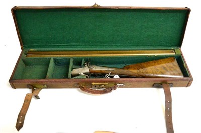 Lot 536 - A 19th Century 16 Bore Pinfire Sporting Gun by W J Harvey & Son, Exeter, the 69.5cm damascined...