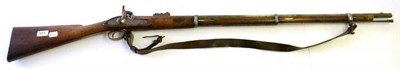 Lot 544 - A Victorian Tower 1853 Pattern Three Band Percussion  Rifle-Musket, the 99cm steel barrel with...