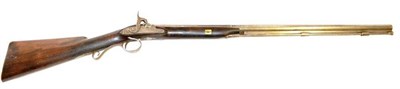 Lot 548 - A 19th Century Percussion Single Barrel Sporting Gun, the 75cm steel barrel with gilt line, the...