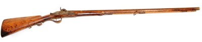 Lot 551 - An Early 19th Century Swedish Single Barrel Percussion Sporting Gun, converted from a...