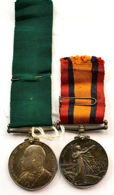 Lot 18A - A Queen's South Africa Medal, with Cape Colony and Laing's Nek clasps, awarded to 7866...