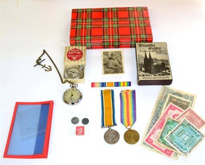 Lot 1 - A First World War Pair, comprising British War Medal and Victory Medal, awarded to 4291...