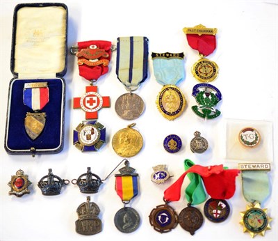 Lot 13 - A Collection of Medals, Medallions and Badges, including a British Red Cross Society...