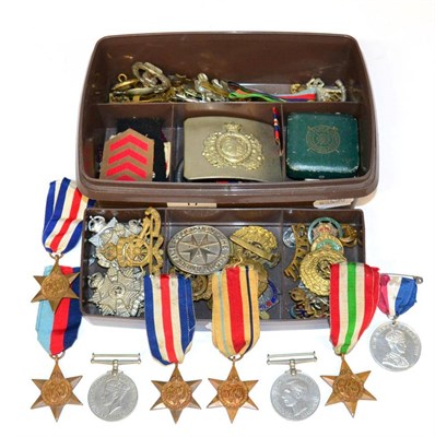 Lot 17 - A Collection of Medals, Medallions and Badges, including seven various Second World War medals;...