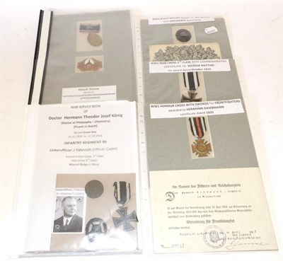 Lot 26 - A Collection of German Imperial and Third Reich Medals and Medallions, some with related paperwork