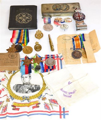 Lot 34 - A First and Second World War Family Group: comprising 1914-15 Star, British War Medal and...