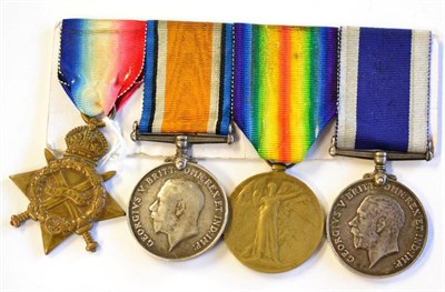 Lot 59 - A First World War Naval Long Service Group of Four Medals, awarded to J.33725, P.M.FLYNN...