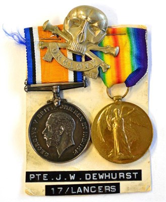 Lot 61 - A First World War Pair, awarded to GS-24426 PTE. J.W. DEWHURST, 17-LRS., comprising British War...