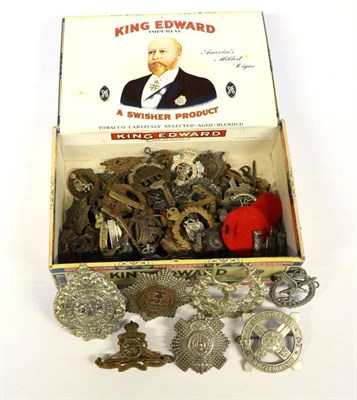 Lot 80 - A Collection of Approximately Seventy Military Badges, including cap, glengarry and collar...