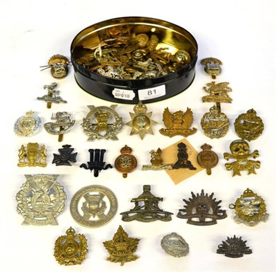 Lot 81 - A Collection of Approximately Fifty British Military Badges, including cap, glengarry and...