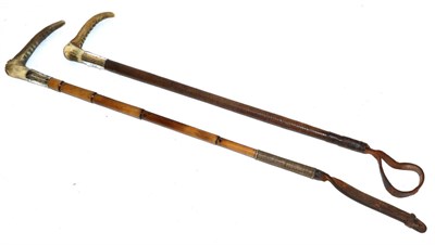 Lot 105 - An Early 20th Century Riding Crop, by Swaine & Adeney Ltd., with horn handle and...