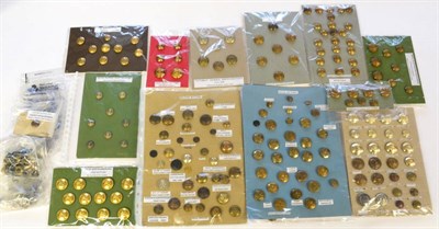 Lot 121 - A Collection of Military and Livery Buttons, in brass and white metal, including RAF, Royal...