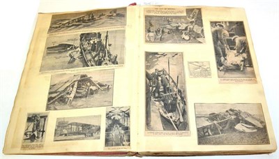 Lot 125 - An Early 20th Century Aeronautical-Themed Scrap Book, containing an interesting collection of...