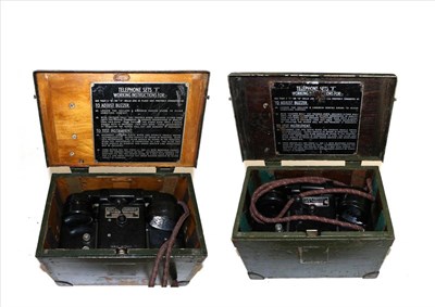 Lot 132 - Two Second World War British Field Telephone Sets F MK.II