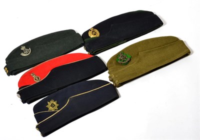 Lot 171 - Five British Field Service Caps, to the Royal Devon Yeomanry Artillery, Durham Light Infantry,...