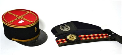 Lot 172 - Two Glengarry Bonnets, to the Royal Scots and the Gordon Highlanders, each in blue wool with...