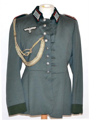 Lot 203 - A German Third Reich General Staff Officer's Tunic, in field grey wool blend, with dark green...