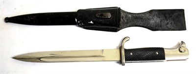 Lot 227 - A German Third Reich Parade Bayonet, the blade stamped, ";Tiger, Solingen"; and with tiger logo...