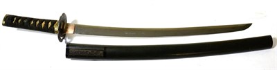 Lot 238 - A Shinto Japanese Wakizashi, the 48cm blade with traces of a  hamon, with delamination marks,...