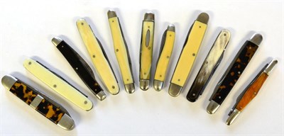 Lot 248 - A Collection of Eleven Sheffield Made Twin Blade Pocket Knives