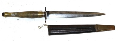 Lot 251 - A Fairbairn-Sykes Fighting Knife, Second Pattern, the drop-forged steel blade unmarked, the...