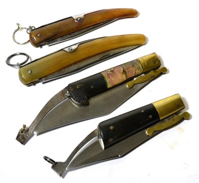 Lot 260 - Two Folding Knives by Joseph Rodgers & Sons, Sheffield, each with curved edge clip-point steel...