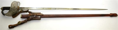 Lot 283 - A George V 1897 Pattern Artillery Officer's Dress Sword, the 82.5 cm straight, fullered, single...