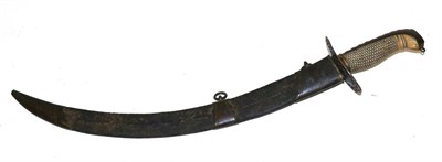 Lot 291 - A George III Naval Dirk, the 43.5 cm curved, single edge blade retaining some of original...